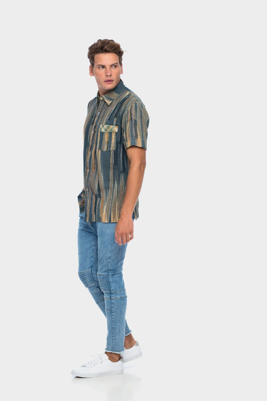 Pandanus Men Shirt in Super Riject Green