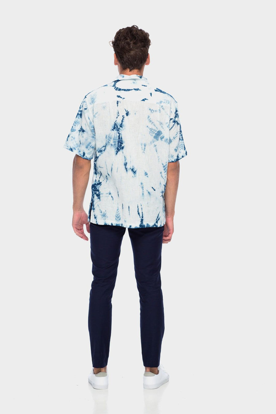 Tye Dye Man Shirt in Oak Indigo