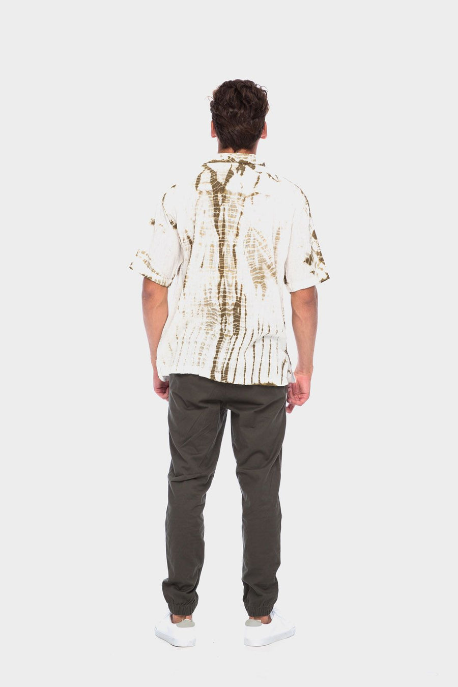Tye Dye Man Shirt in Oak Olive Green